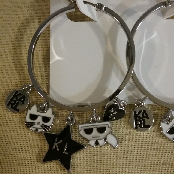 BRAND NEW Karl Lagerfeld Paris Earrings - Picture 2 of 2
